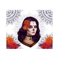 TORBA NA RAMIĘ - 45x50 czaszki czarne