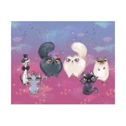 TORBA NA RAMIĘ - 45x50 czaszki czarne