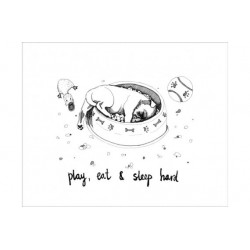 TORBA NA RAMIĘ - 45x50 czaszki czarne