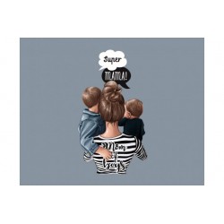 TORBA NA RAMIĘ - 45x50 czaszki czarne