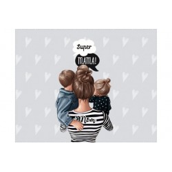 TORBA NA RAMIĘ - 45x50 czaszki czarne