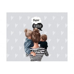 TORBA NA RAMIĘ - 45x50 czaszki czarne