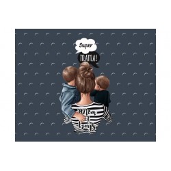 TORBA NA RAMIĘ - 45x50 czaszki czarne