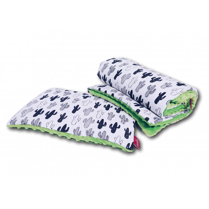 Komplet pościeli z wypełnieniem poduszka 30x40 kocyk 75x100 Kaktusy