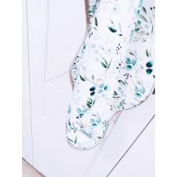 Ręcznik bambusowy do włosów 75x100 - Biały kwiaty