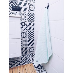 Komplet ręczników wafelkowych 70x100 miętowy i ciemny szary