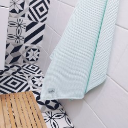 Komplet ręczników wafelkowych 70x100 miętowy i jasny szary