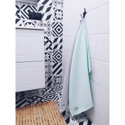 Komplet ręczników wafelkowych 70x100 miętowy i jasny szary