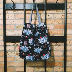 Torba na ramię 45x50 czaszki czerwone