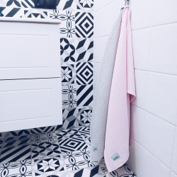 Komplet ręczników wafelkowych 70x100 jasny różowy i jasny szary