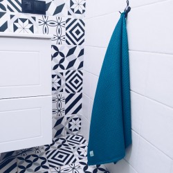 Ręcznik waflowy 70x100 - NIEBIESKI MORSKI 100% bawełna