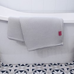 Ręcznik waflowy 100x150 duży - JASNY SZARY 100% bawełna