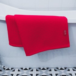 Ręcznik waflowy kąpielowy 100x150 duży - CZERWONY 100% bawełna