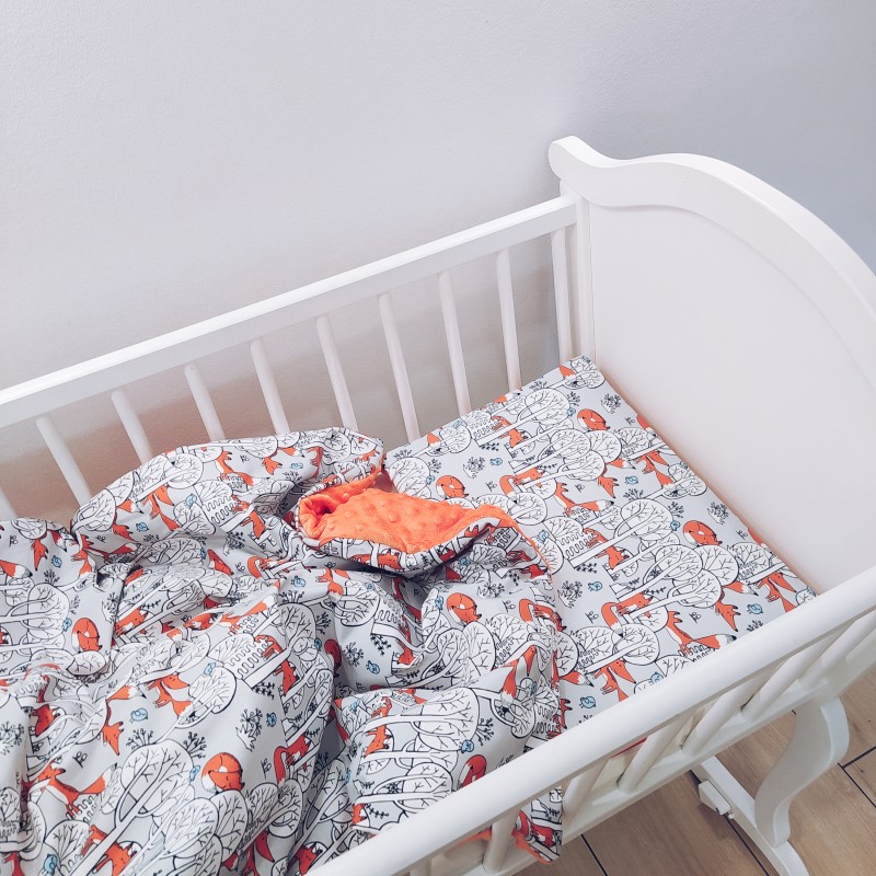 Komplet pościeli z wypełnieniem poduszka 30x40 kocyk 75x100 Liski