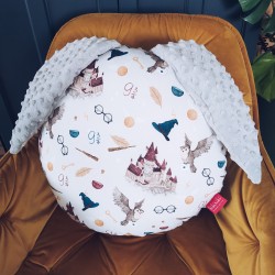 Poduszka z uszkami magiczna kraina szare minky