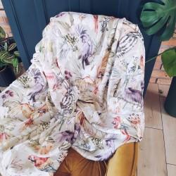 Ręcznik bambusowy kąpielowy do ciała 100x150 - Papugi