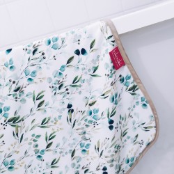 Ręcznik bambusowy do ciała 100x150 - Biały kwiaty