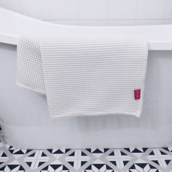 Ręcznik waflowy kąpielowy 100x150 duży - ECRU 100% bawełna