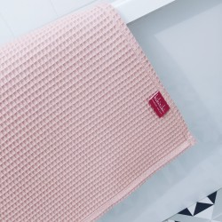 Ręcznik waflowy kąpielowy 100x150 duży - KORALOWY 100% bawełna