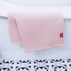 Ręcznik waflowy kąpielowy 100x150 duży - KORALOWY 100% bawełna