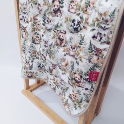 Ręcznik bambusowy kąpielowy do ciała 100x150 - Leśne zwierzaki