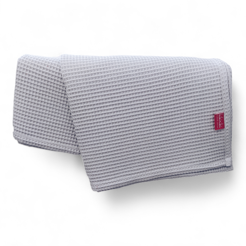 Ręcznik waflowy 100x150 duży - JASNY SZARY 100% bawełna