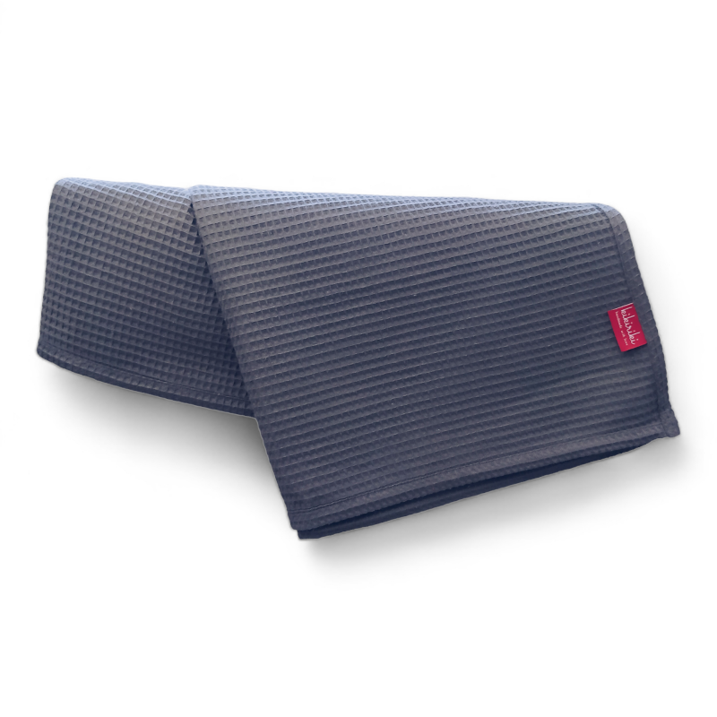 Ręcznik waflowy kąpielowy 100x150 duży - CIEMNY SZARY 100% bawełna