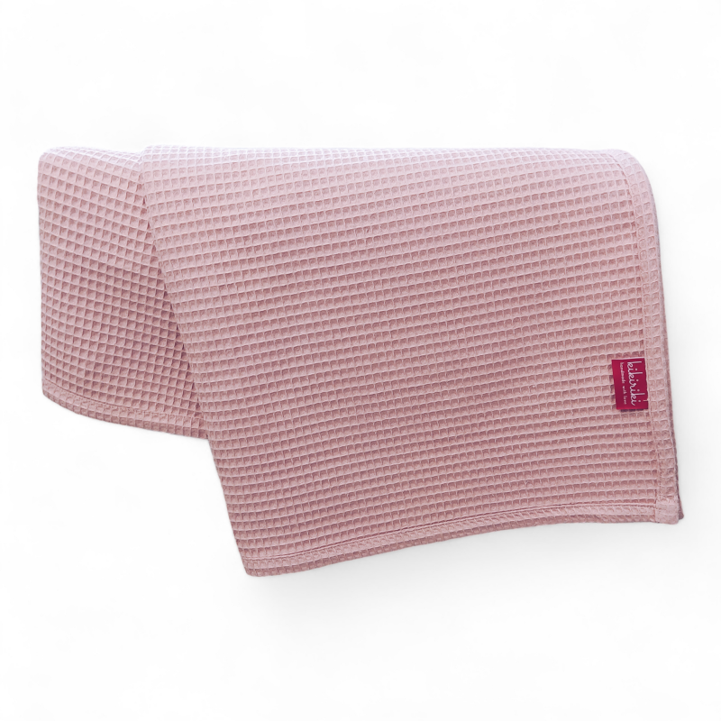 Ręcznik waflowy kąpielowy 100x150 duży - KORALOWY 100% bawełna