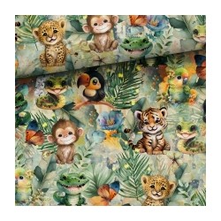 Ręcznik bambusowy do twarzy 37x50 - Dżungla