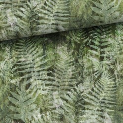 Ręcznik bambusowy do włosów 75x100 - Zielone paprocie