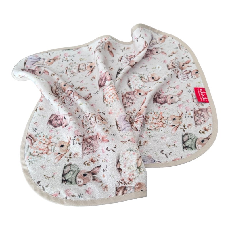 Ręcznik bambusowy do twarzy 37x50 - Różowe króliczki