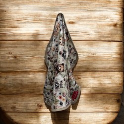 Ręcznik bambusowy do twarzy 37x50 - Leśne zwierzaki i kwiaty