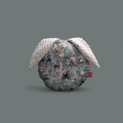 Poduszka z uszkami - przedwiośnie - minky ecru