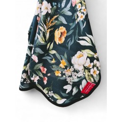 Ręcznik bambusowy 50x75 - Kolorowe kwiaty na czarnym