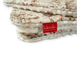 Komplet pościel z wypełnieniem + poduszka -  bawełna z minky - króliczki w kwiatach rozmiar do wyboru