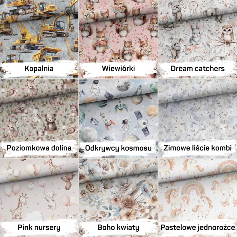 Wzór i wielkość do wyboru - Komplet pościel z wypełnieniem + poduszka -  bawełna z minky