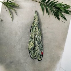 Ręcznik bambusowy do włosów 75x100 - Zielone paprocie