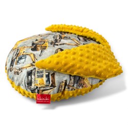 Poduszka z uszkami - kopalnia - musztardowe minky