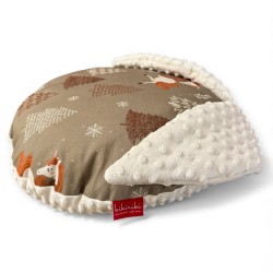 Poduszka z uszkami - Zimowe koniki - ecru