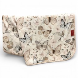 Ręcznik bambusowy do ciała 100x150 - Beżowe motyle