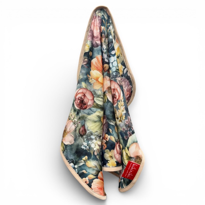 Ręcznik bambusowy do twarzy 37x50 - łąka kwiatów