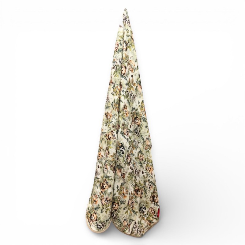 Ręcznik bambusowy do włosów 75x100 - Leśne zwierzaki