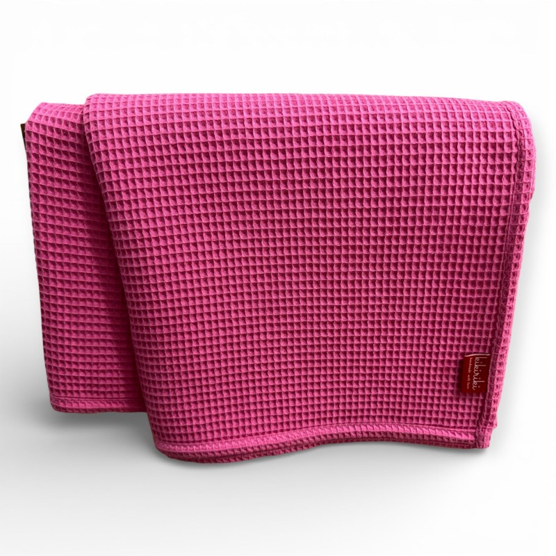 Ręcznik kąpielowy 100x150 duży - bawełna wafelek CIEMNY RÓŻ