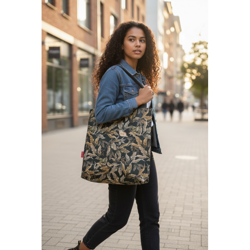 Torba na ramię 45x50 - morskie liście