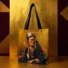 Torba na ramię 45x50 - FRIDA Z PTAKIEM
