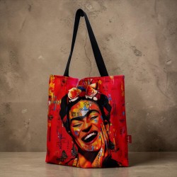 Torba na ramię 45x50 - CZERWONA FRIDA