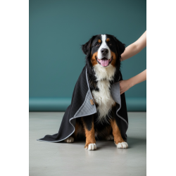 Ręcznik dla czworonoga 70x100 - 100% bawełna czarno-szary